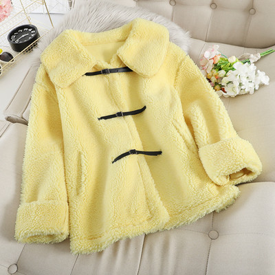 Női pehelykabát gallérral, fehér, zöld és sárga színben