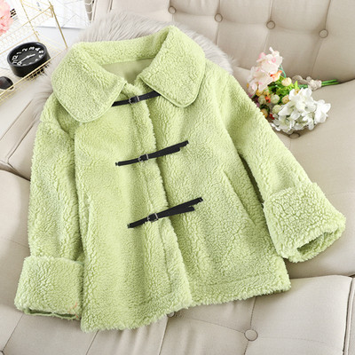 Női pehelykabát gallérral, fehér, zöld és sárga színben