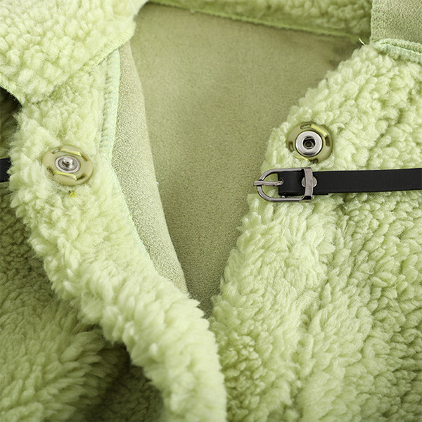 Női pehelykabát gallérral, fehér, zöld és sárga színben