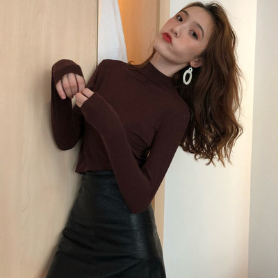 Дамска  вталена блуза с поло яка в много цветове