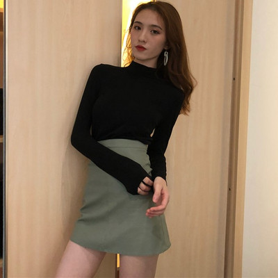 Дамска  вталена блуза с поло яка в много цветове