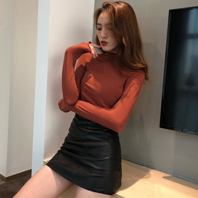 Дамска  вталена блуза с поло яка в много цветове