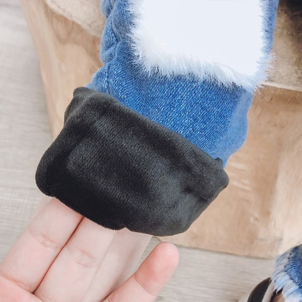 Παιδικά τζιν για κορίτσια με ι σχισμένα μοτίβα σε μπλε χρώμα