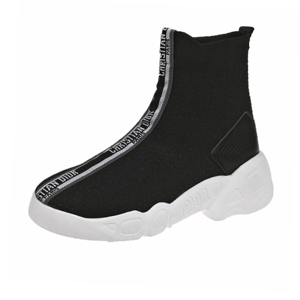 Alkalmi női zokni fekete és arany színben