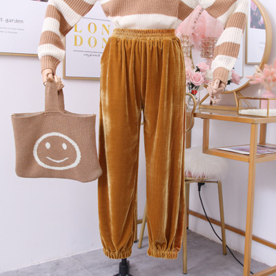 Divatos női bársony nadrág több színben