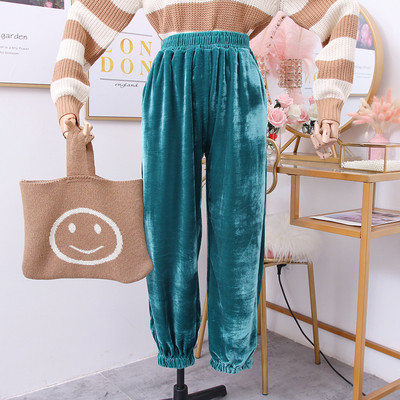 Divatos női bársony nadrág több színben