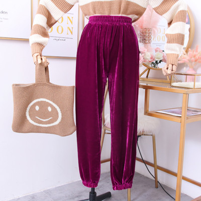 Divatos női bársony nadrág több színben