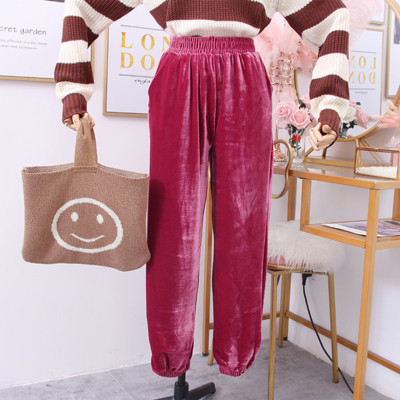 Divatos női bársony nadrág több színben