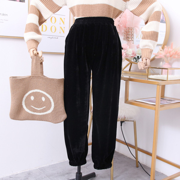 Divatos női bársony nadrág több színben