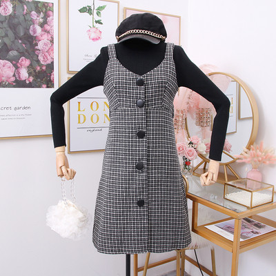 Új modell női ruha és pulóver szett barna és fekete színben