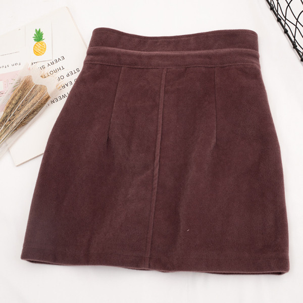 Aktuális női szoknya magas derékkal, zsebekkel, négy színben