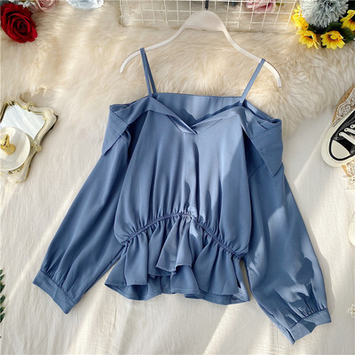 Γυναικεία σύγχρονη μπλούζα με μακριά μανίκια σε διάφορα χρώματα