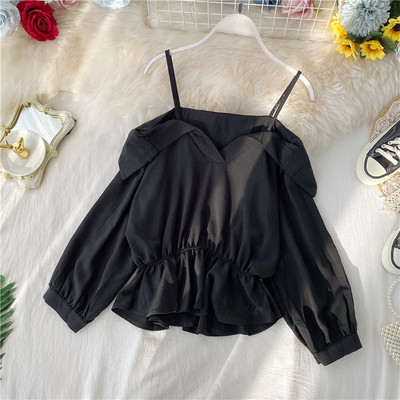 Γυναικεία σύγχρονη μπλούζα με μακριά μανίκια σε διάφορα χρώματα