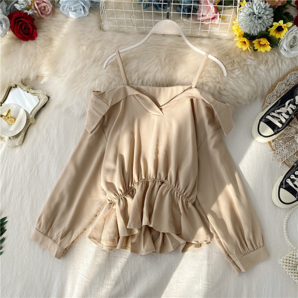 Γυναικεία σύγχρονη μπλούζα με μακριά μανίκια σε διάφορα χρώματα