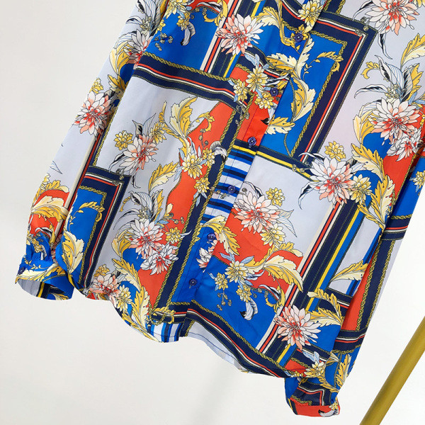 Női széles ing színes jobbos klasszikus modellel