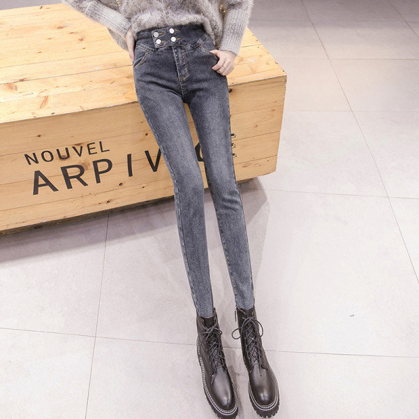 Új modell női modern farmer Karcsú modell kék és fekete színben