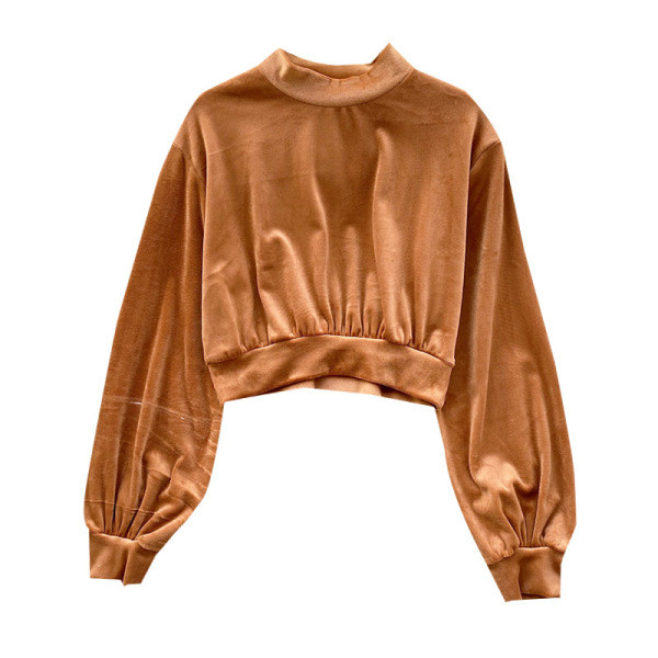 Modern női blúz hosszú ujjal és ovális nyakkivágással, különböző színekben