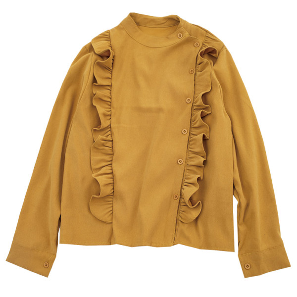 Модерна дамска риза в пет цвята с копчета и дълъг ръкав