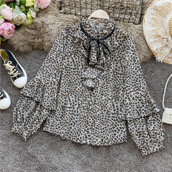 Stílusos női ing nyakkendővel és fürtökkel, négy színben