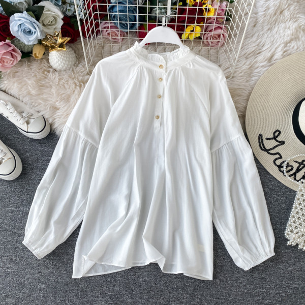 Cămașă lată de damă modernă cu nasturi în mai multe culori