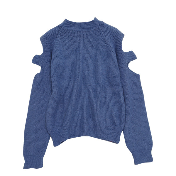 Κορυφαίο γυναικείο πουλόβερ με ωοειδές λαιμόκοψη σε πέντε χρώματα