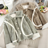 Modern női rövidkabát puha béléssel és gombokkal, három színben