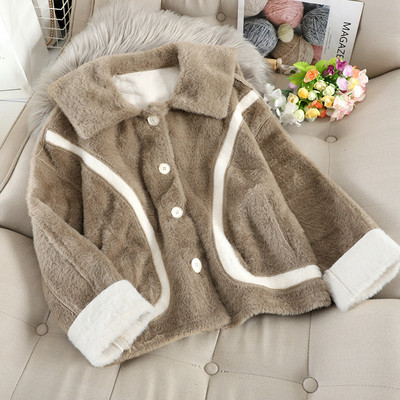 Modern női rövidkabát puha béléssel és gombokkal, három színben