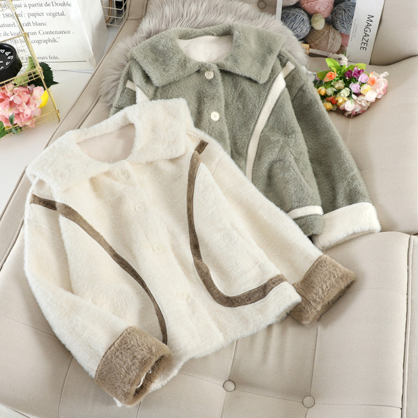 Modern női rövidkabát puha béléssel és gombokkal, három színben