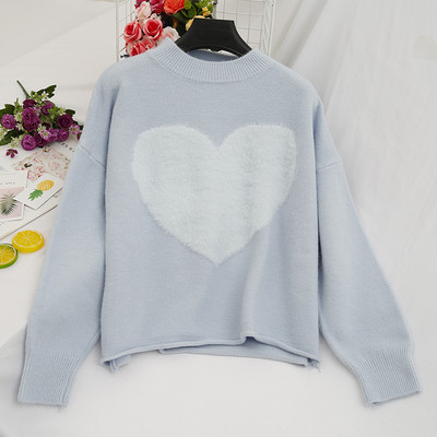 Modern női pulóver több színben, ovális nyakkivágással