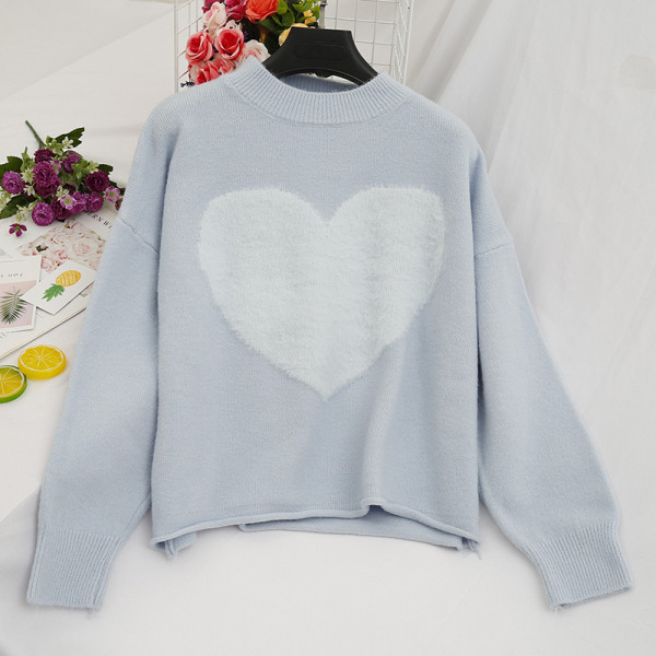 Modern női pulóver több színben, ovális nyakkivágással