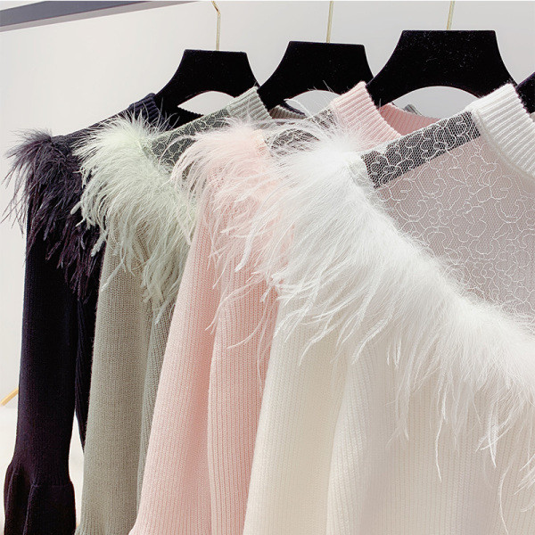 Μοντέρνο γυναικείο πουλόβερ με στρογγυλη λαιμόκοψη σε τέσσερα χρώματα