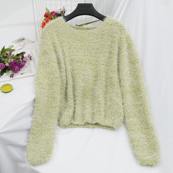 Νέο μοντέλο γυναικείο πουλόβερ με λαιμόκοψη O σε τρία χρώματα