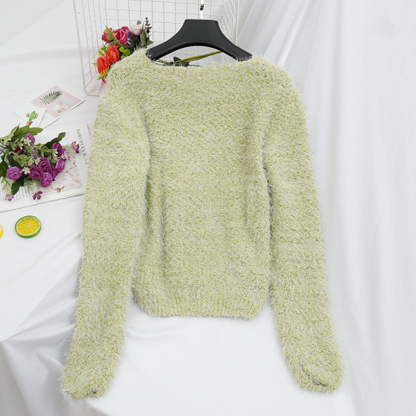 Νέο μοντέλο γυναικείο πουλόβερ με λαιμόκοψη O σε τρία χρώματα