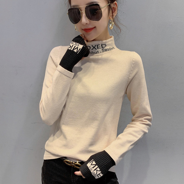 Φθινόπωρο-χειμώνας γυναικεία  μπλούζα με κολάρο σε διάφορα χρώματα