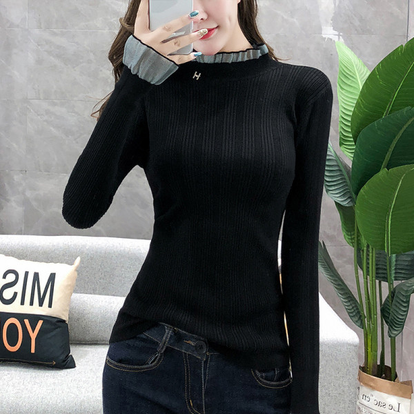 Μοντέρνα γυναικία μπλούζα με μανίκια δαντέλας σε διάφορα χρώματα