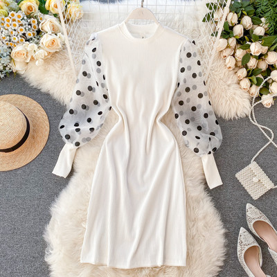 Lezser női ruha kerek nyakkivágással, négy színben