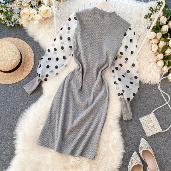 Lezser női ruha kerek nyakkivágással, négy színben