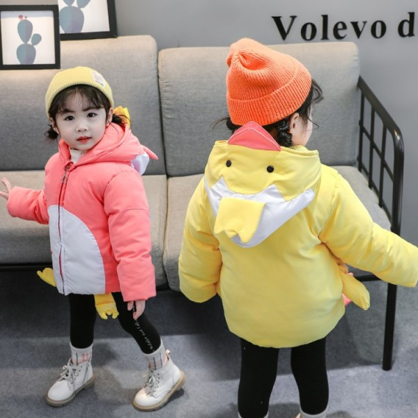Geaca zilnica pentru copii in doua culori cu elemente 3D pentru fete