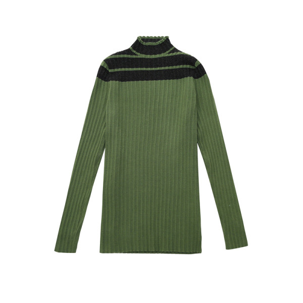 Γυναικεία casual μπλούζα σε μπεζ, πράσινο, μαύρο και πορτοκαλί χρώμα