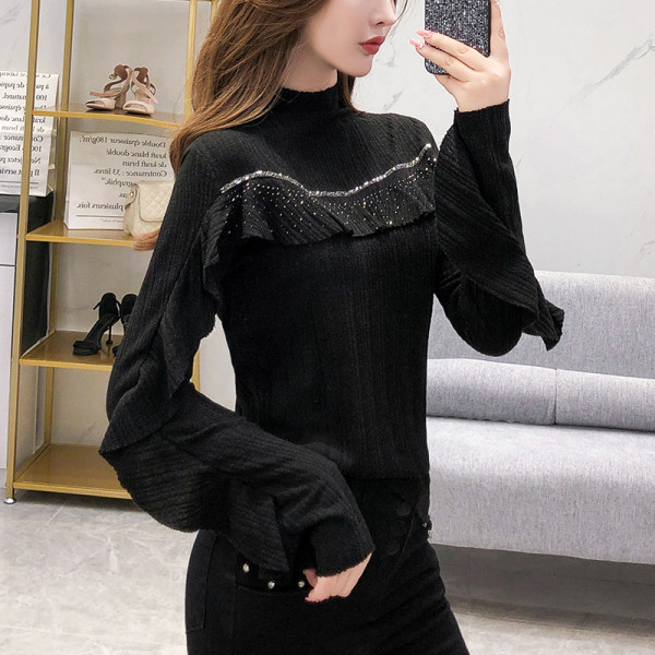 Κομψή  γυναικεία μπλούζα με μανίκια λωτού σε διάφορα χρώματα