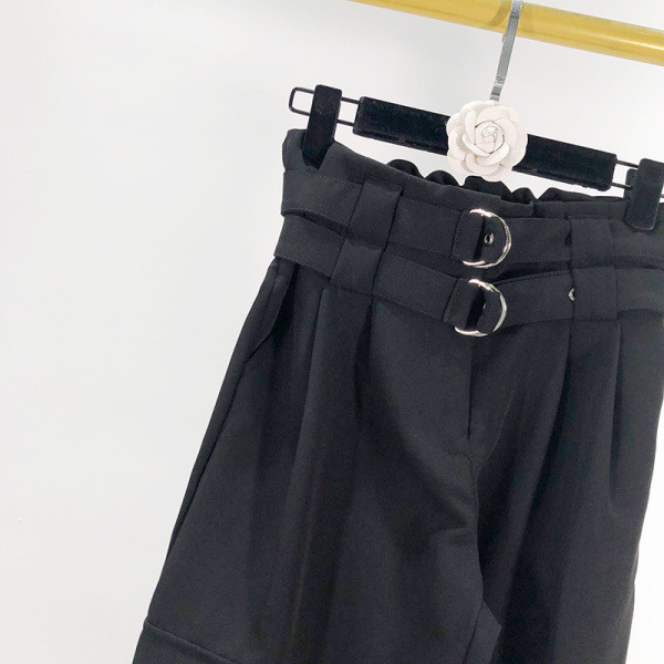 Női alkalmi nadrág magas derékkal és zsebekkel