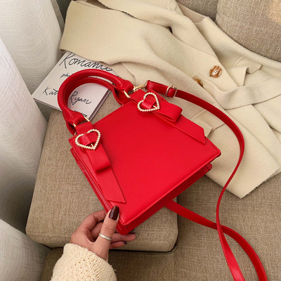 Μοντέρνα γυναικεία έκο δερμάτινη τσάντα με δύο λαβές σε τέσσερα χρώματα