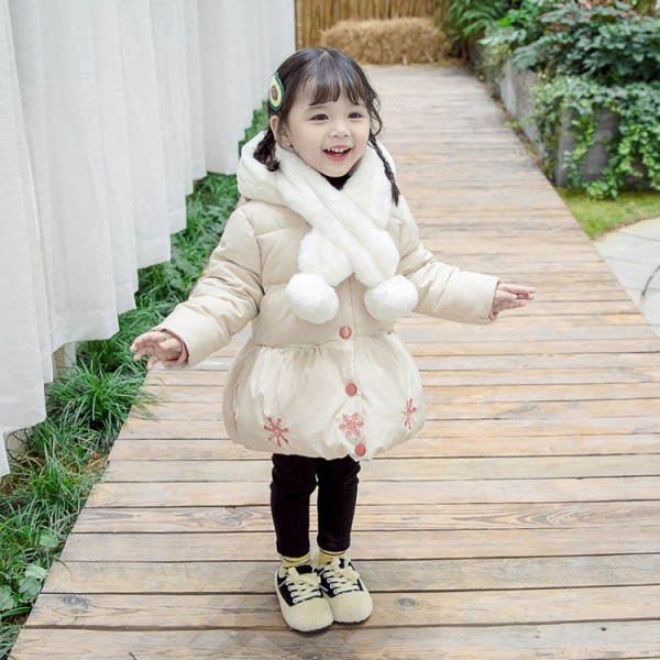 Μοντέρνο παιδικό μπουφάν με δύο χρώματα με κουμπιά και κεντήματα