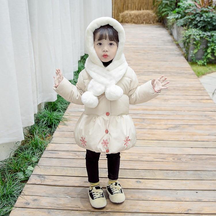 Μοντέρνο παιδικό μπουφάν με δύο χρώματα με κουμπιά και κεντήματα