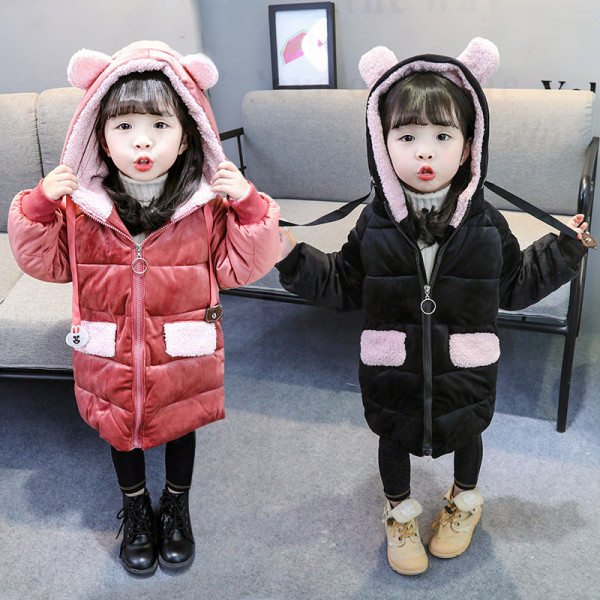 Νέο μοντέλο παιδικό μπουφάν για κορίτσια σε δύο χρώματα με στοιχεία 3D