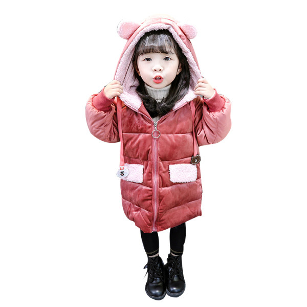 Νέο μοντέλο παιδικό μπουφάν για κορίτσια σε δύο χρώματα με στοιχεία 3D