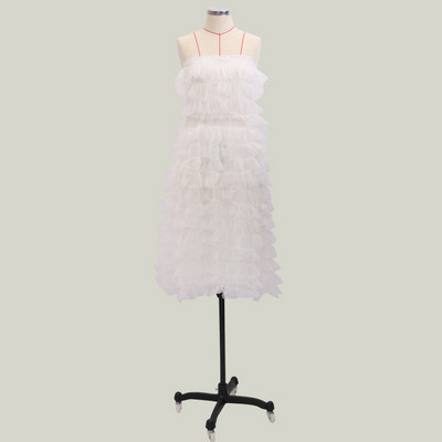 ÚJ modell női rövid pánt nélküli ruha fehér színben