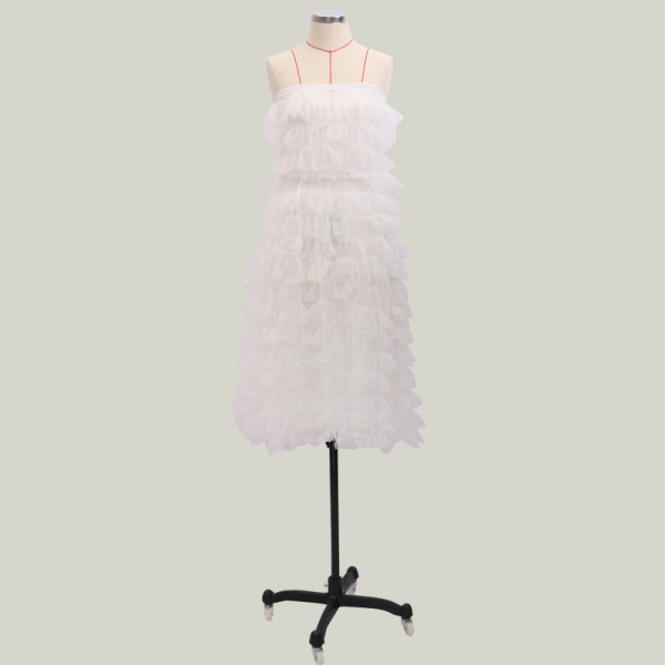 ÚJ modell női rövid pánt nélküli ruha fehér színben