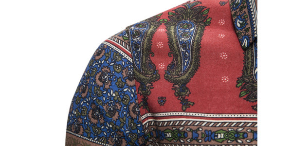 Modern férfi ing mintás, hosszú ujjú