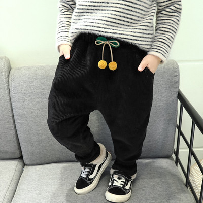 Μοντέρνα παντελόνια για κορίτσια σε τρία χρώματα με κορδόνια και τσέπες